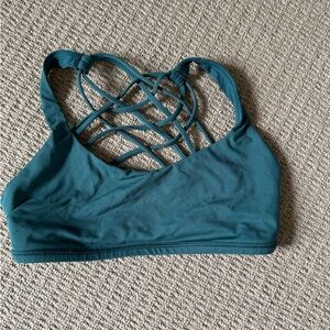 lululemon athletica Teal Strappy Back Sports Bra